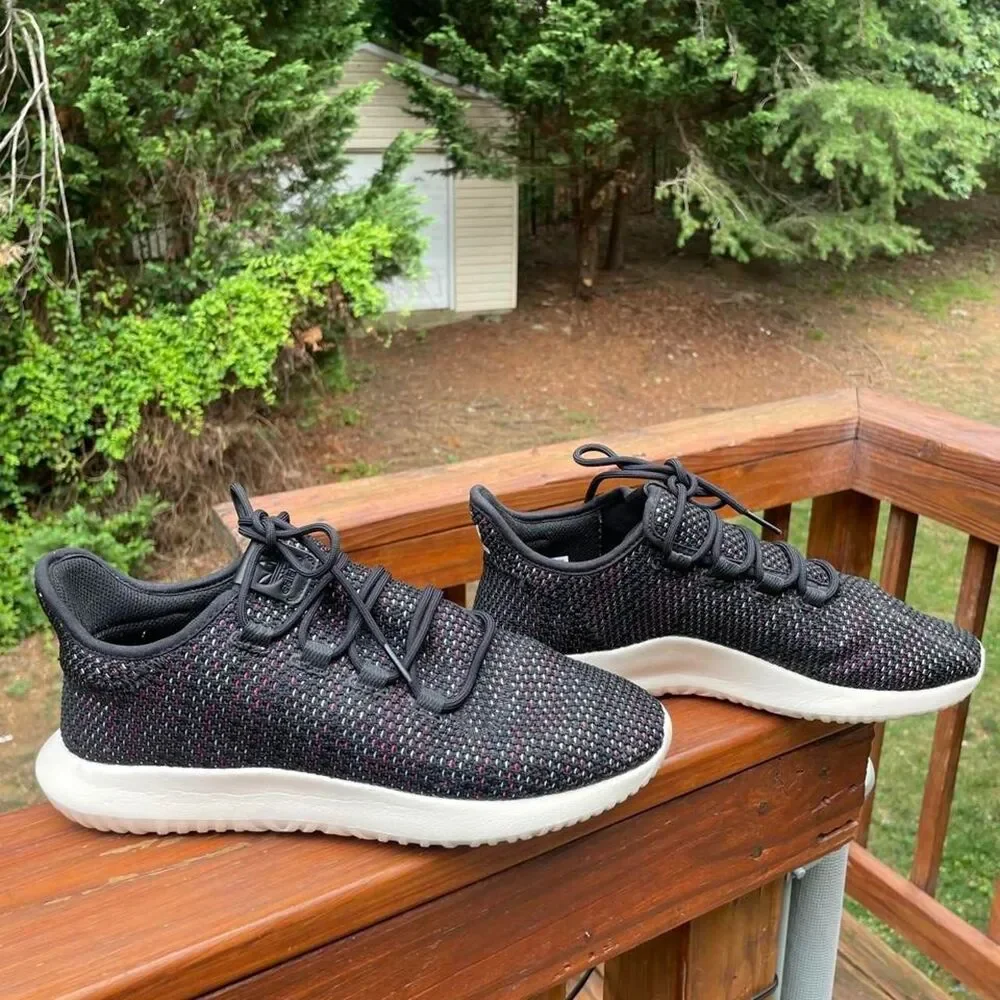 Womens 10 Adidas Black knit running Sneakers